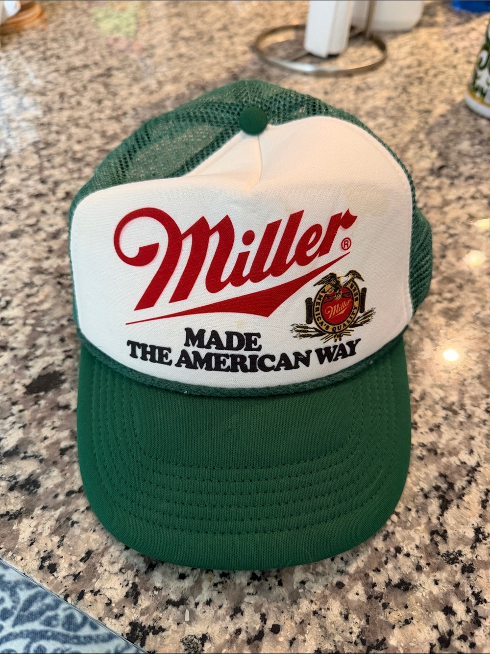 Miller 'Made The American Way' Green Trucker Hat